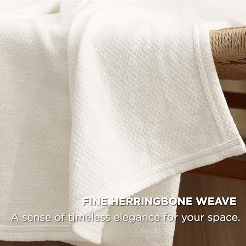 GentleSoft 100% Cotton Large Throw Blanket for Couch 50x70 inches