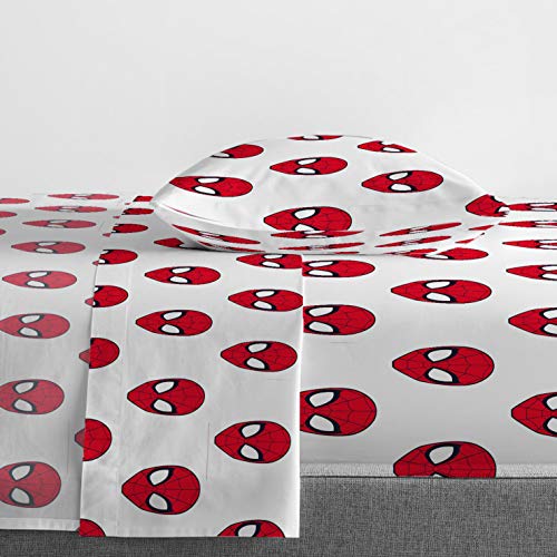 Marvel Spiderman Twin Comforter Set 4 Piece Kids Bedding for Boys