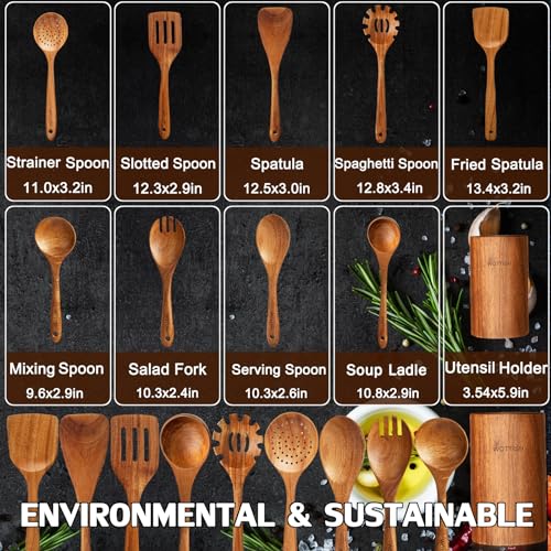 Wooden Spoons for Cooking (10 Count)