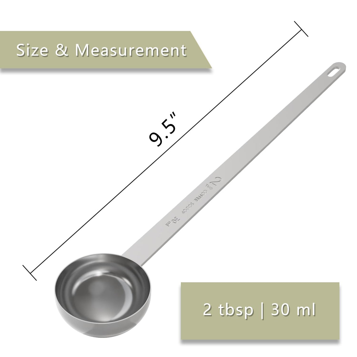 2PCS Extra Long Handle Coffee Scoop (2 Count)