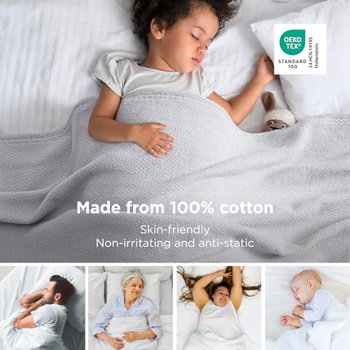GentleSoft 100% Cotton Blanket Full Size for Bed