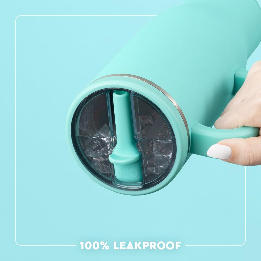 30oz Insulated Mega Mug with Handle & Straw