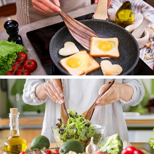 Wooden Spoons for Cooking 9 Pieces Set (9 Count)