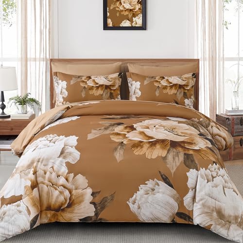 Brown King Size Comforter Set 7 Piece Bed in a Bag
