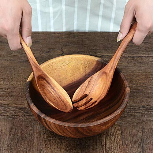 7 Acacia Wood Cooking Utensils Set Large Wooden Spoons for Cooking Spatula (7 Count)