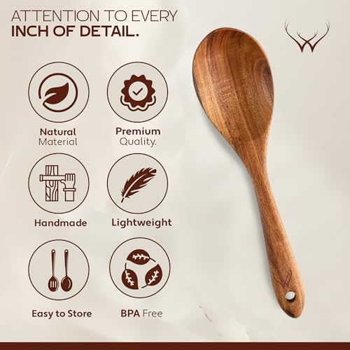 7 Pcs Teak Wooden Kitchen Utensils (7 Count)