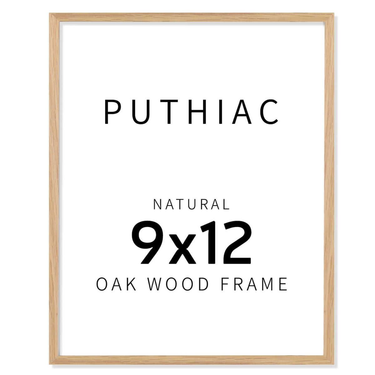 9x12 Solid Oak Wood Picture Frame with 6x8 Mat