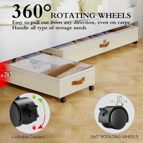 85 L Under Bed Storage with Wheels (2 Count)