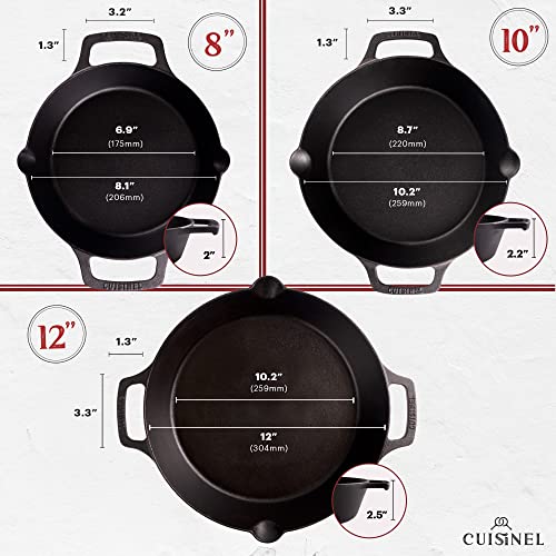Cast Iron Skillet + Cast Iron Lid Set