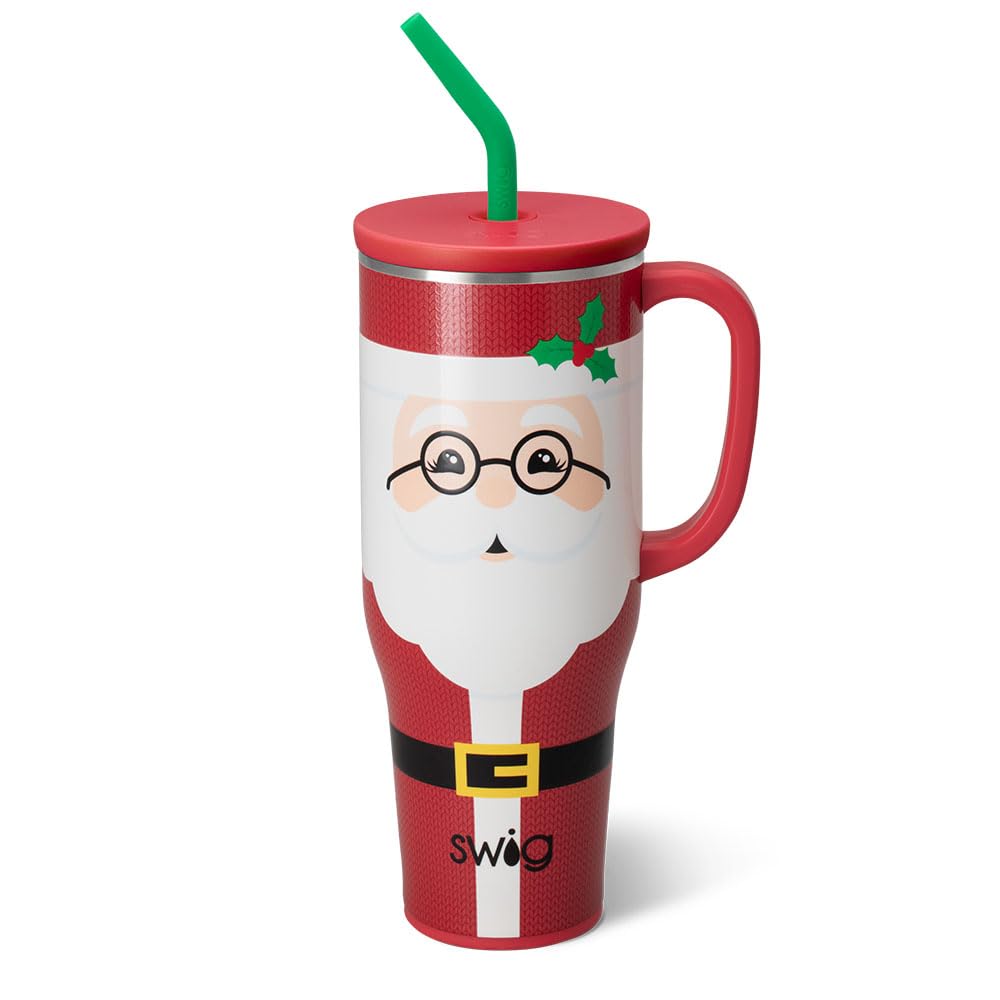 40oz Insulated Mega Mug with Handle & Straw
