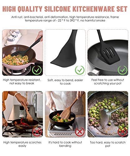 Black Kitchen Utensils Set (12 Count)