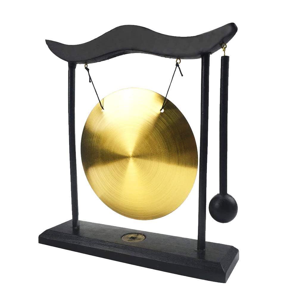 Brass Gong Desktop Zen Art Feng Shui Decor