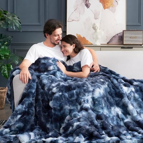 Faux Fur Throw Blanket for Couch
