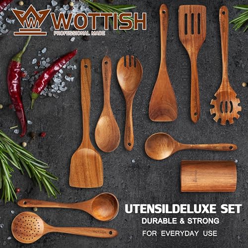 Wooden Spoons for Cooking (10 Count)