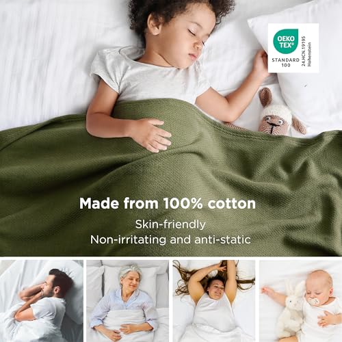 GentleSoft 100% Cotton Blanket King Size for Bed