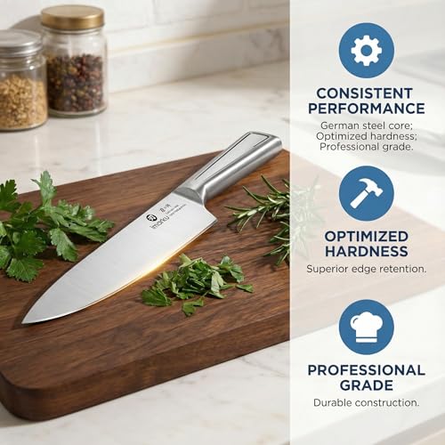 Japanese High Carbon Stainless Steel Knife Set with Block (14 Count)