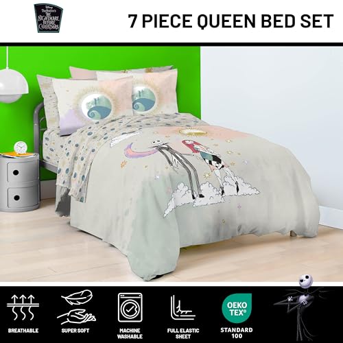 Disney Nightmare Before Christmas Queen Comforter Set 7 Piece
