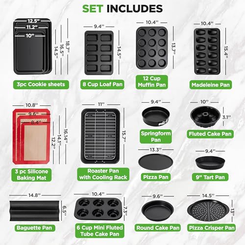 42 Piece Nonstick Bakeware Set