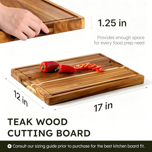 17 x 12 in Teak Cutting Board
