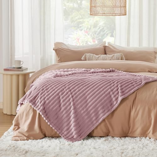 Soft Twin XL Blanket for Bed Dorm Pink 66"x90"
