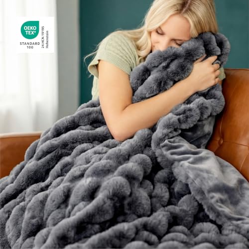 GentleSoft Faux Fur Throw XL Blanket