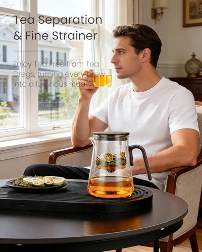 Magic Teapot with Infuser and Magnetic Lid for Loose Tea Maker