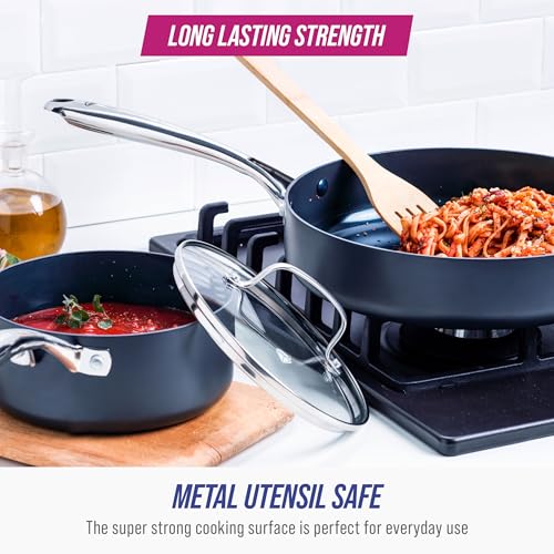 10 Piece Ultimate Hard Anodized Ceramic Nonstick Cookware Set (10 Count)