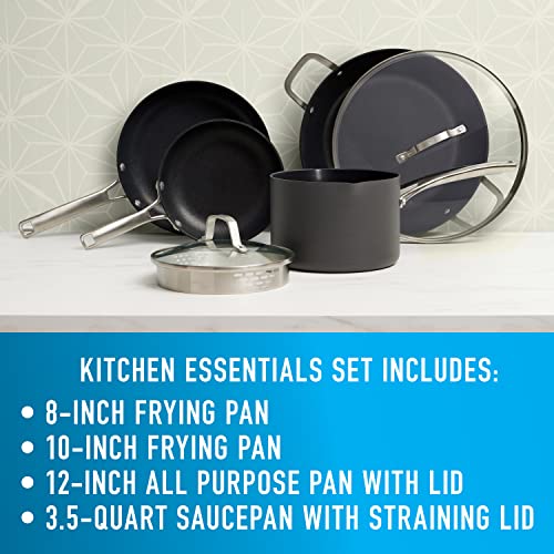 Classic Hard Anodized Nonstick Cookware Kitchen Essentials Set (6 Count)