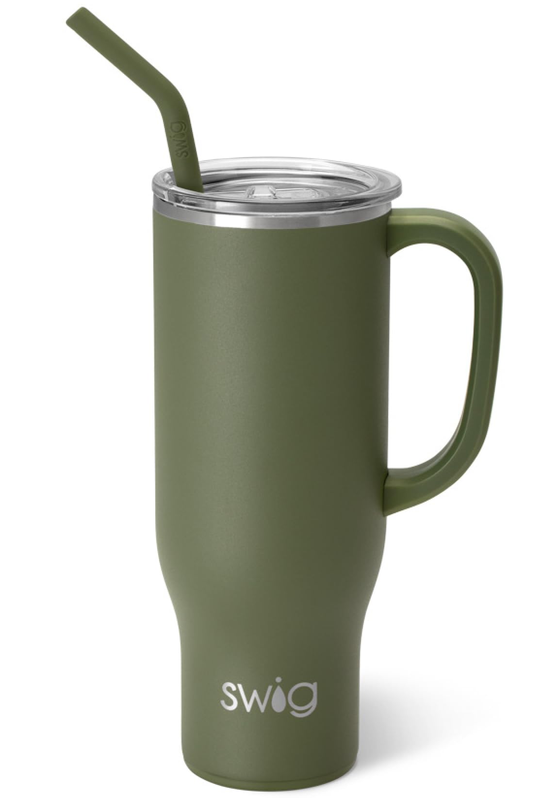 30oz Insulated Mega Mug with Handle & Straw