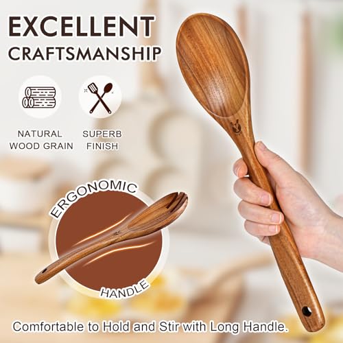 Wooden Spoons for Cooking (6 Count)