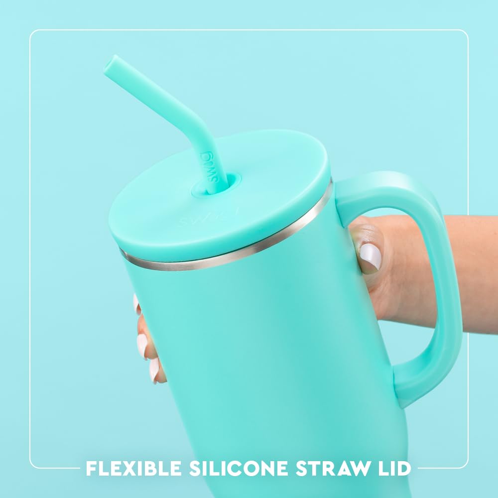 40oz Insulated Mega Mug with Handle & Straw
