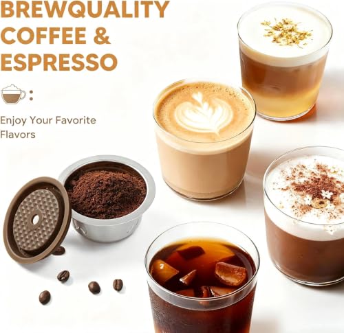 2PCS Stainless Steel Reusable Coffee Pods for Nespresso Vertuo