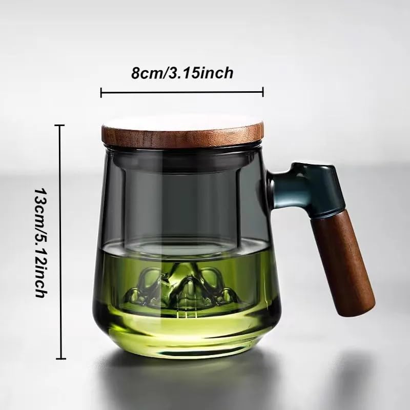 Glass Tea Cup with Infuser and Lid