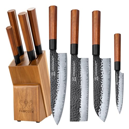 Japanese Knife Set with Block (4 Count)