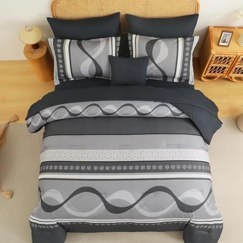Grey Comforter Set Full Size
