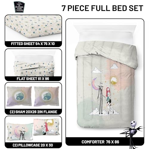 Disney Nightmare Before Christmas Full Comforter Set 7 Piece