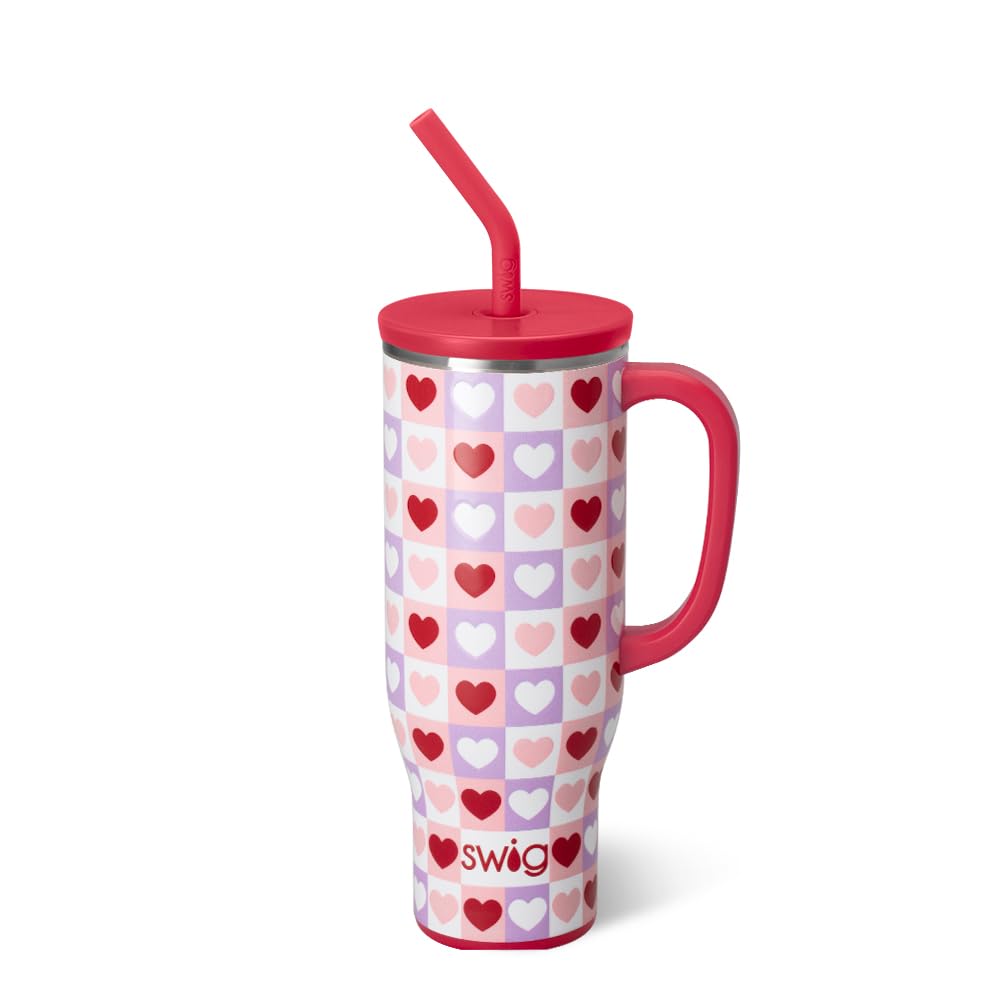 30oz Insulated Mega Mug with Handle & Straw