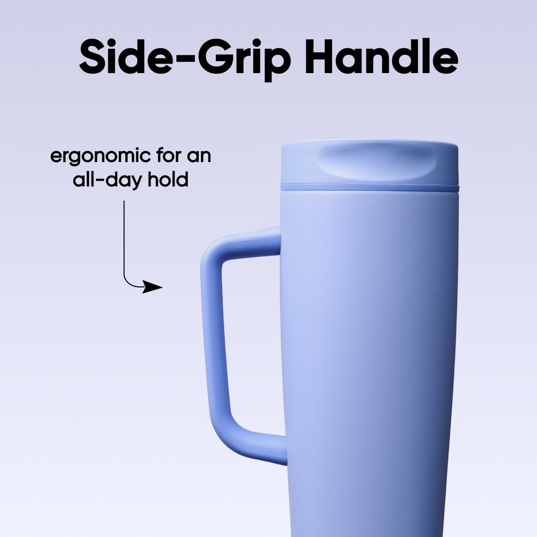 SmoothSip Slider Stainless Steel Insulated Travel Mug with Handle