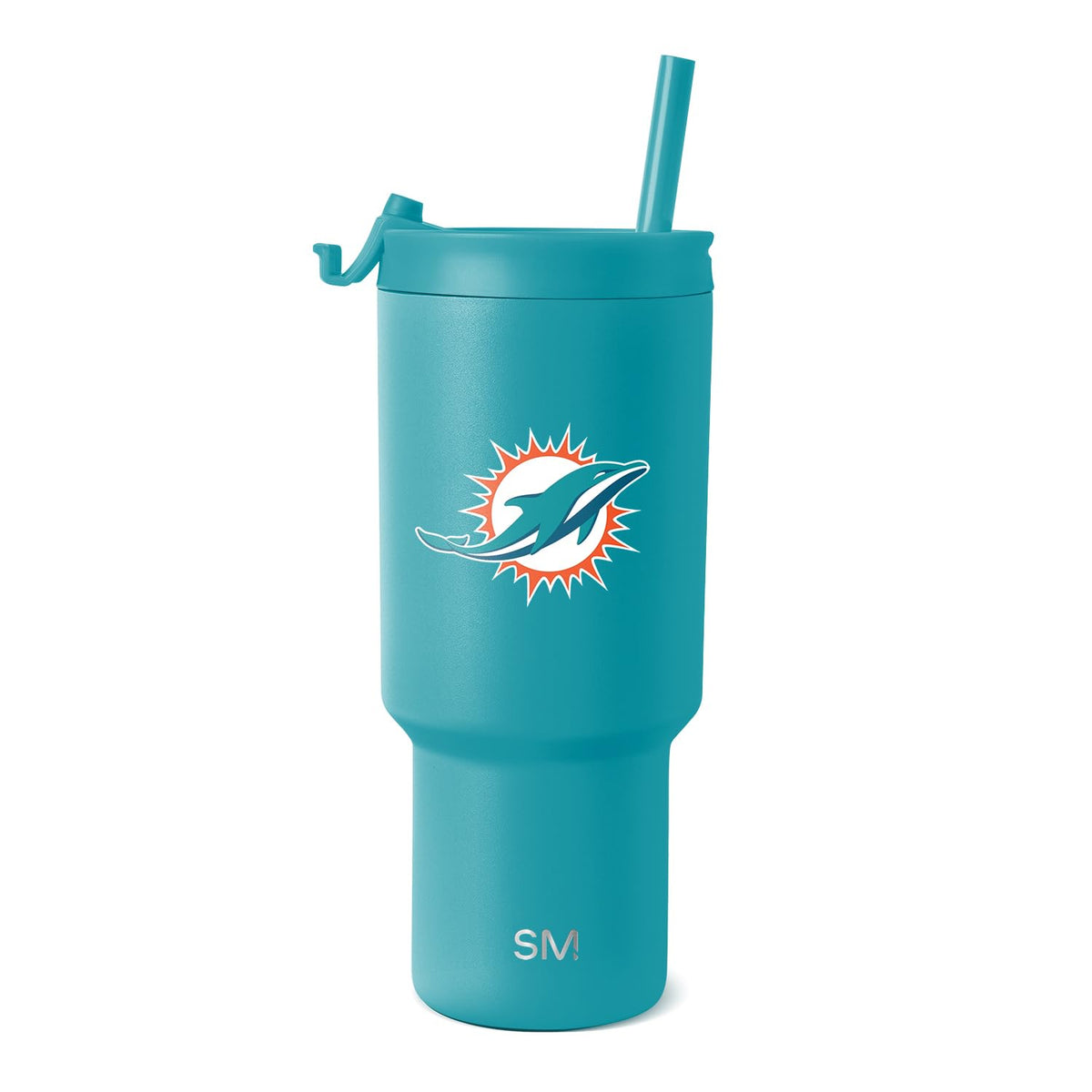 Miami Dolphins Tumbler with Flip Lid