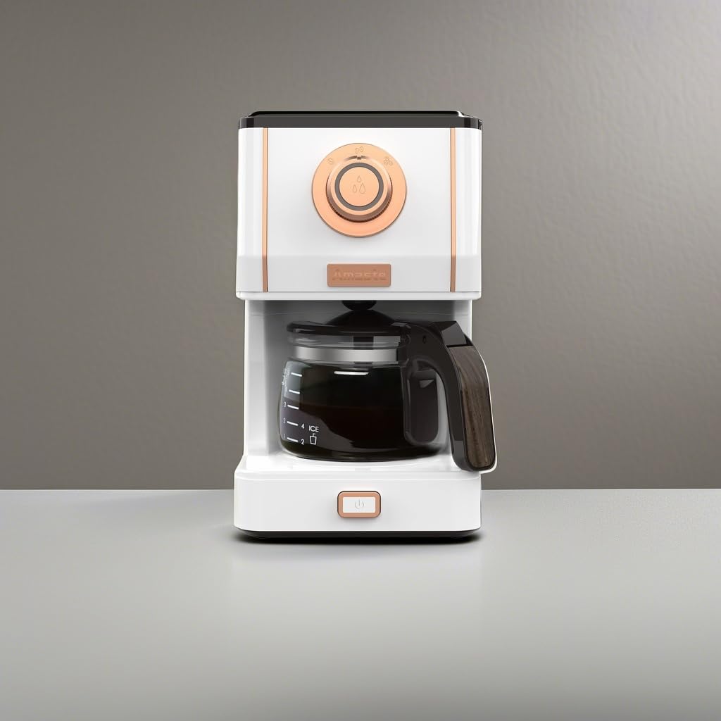 Retro Style Coffee Machine with 25 Oz Glass Coffee Pot