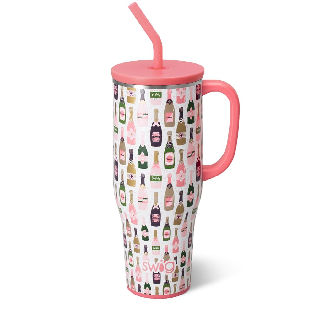 40oz Insulated Mega Mug with Handle & Straw