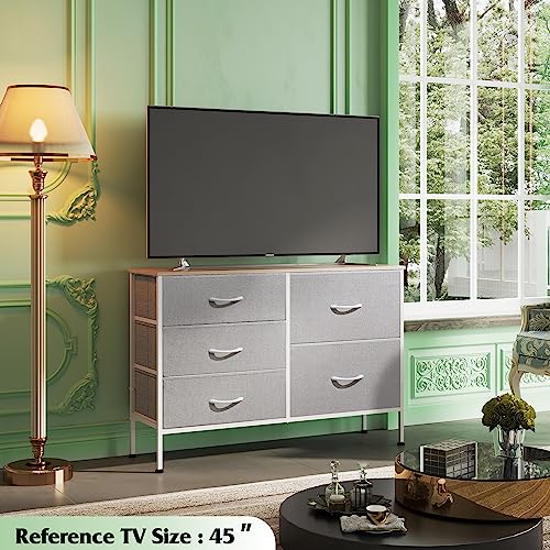 5 Drawer Fabric Dresser for Bedroom