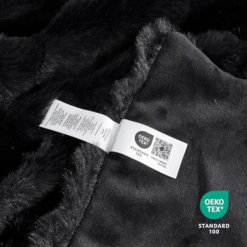 Faux Fur Throw Blanket for Couch