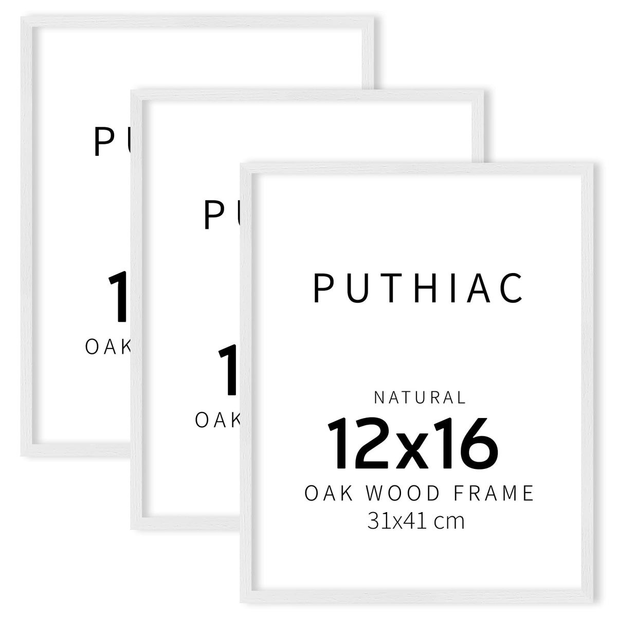 12x16 Solid Oak Wood Picture Frames (3 Count)