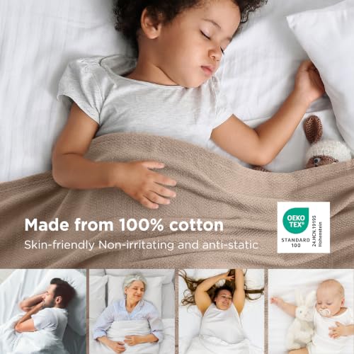 GentleSoft 100% Cotton Blanket King Size for Bed