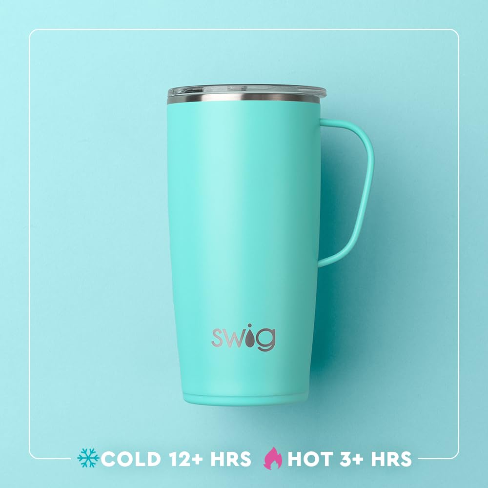 22oz Insulated Travel Mug with Handle & Lid