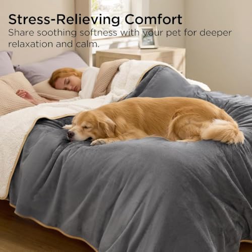 Waterproof Blanket for Bed Soft Sherpa Fleece Throw