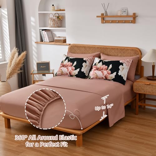 Black King Size Comforter Set 7 Piece Bed in a Bag