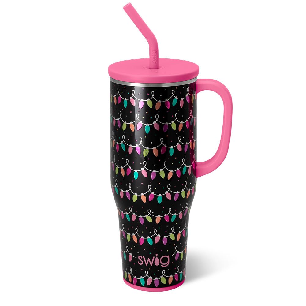 40oz Insulated Mega Mug with Handle & Straw