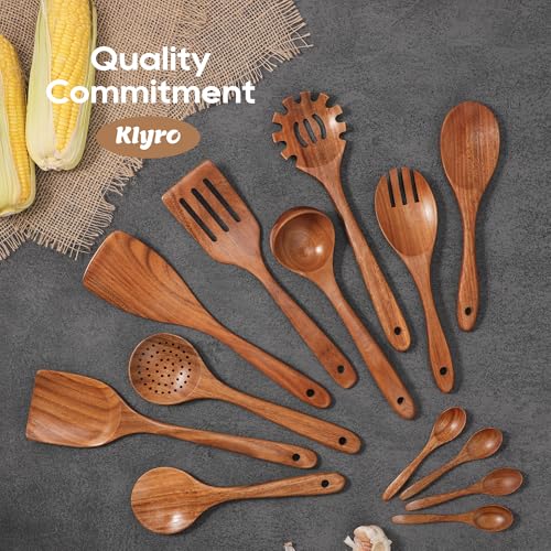 13 Pcs Wooden Cooking Utensil Set with Gift Box (13 Count)